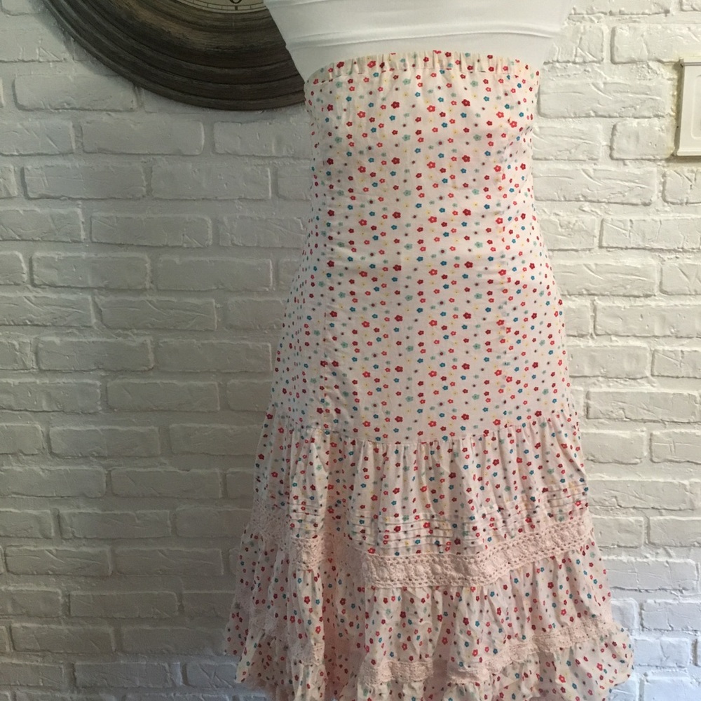 Kenzie girl strapless floral dress